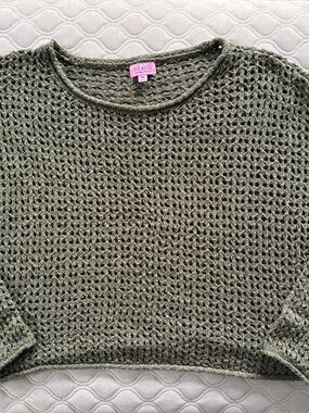 Mi Ami for Francesca’s Coleen Open Gauge Sweater, Size Medium
